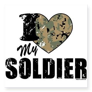 I Heart My Soldier Rectangle Sticker by Admin_CP570448