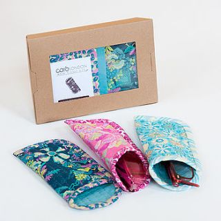 sew caro kit quilted glasses cases by caro london
