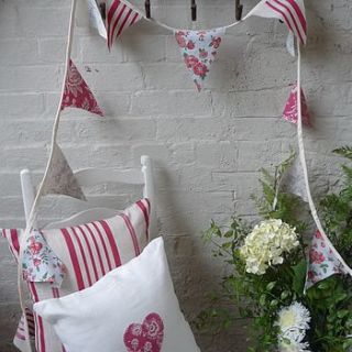 vintage fabric bunting by shy violet interiors