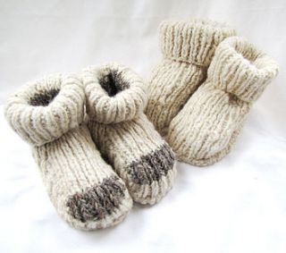 fair trade woolly toddler booties/slippers by baa baby