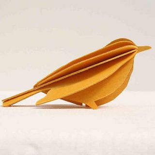 wooden 3d bird cards by catkin collection