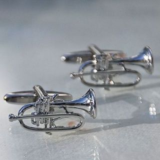 personalised trumpet cufflinks by penelopetom direct ltd