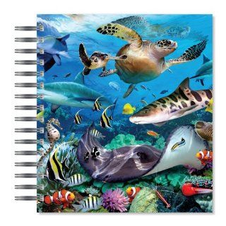 ECOeverywhere Dallas Aquarium Version of Sea Life Picture Photo Album, 18 Pages, Holds 72 Photos, 7.75 x 8.75 Inches, Multicolored (PA14159)  Wirebound Notebooks 