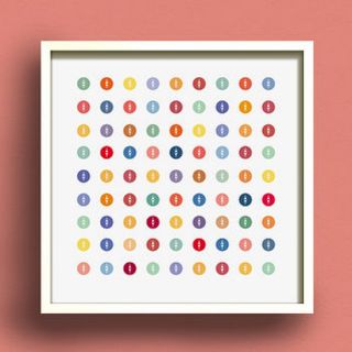 button square print by dig the earth