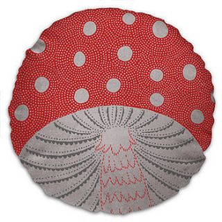 toadstool cushion   red by solitaire