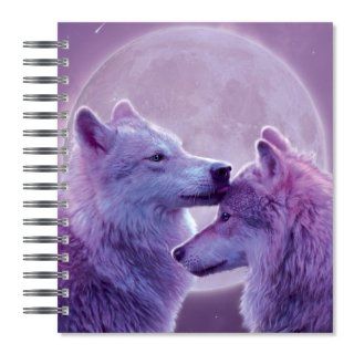 ECOeverywhere Loving Wolves Picture Photo Album, 18 Pages, Holds 72 Photos, 7.75 x 8.75 Inches, Multicolored (PA12475)  Wirebound Notebooks 
