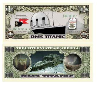 TITANIC MILLION DOLLAR BILL (5 bills) 