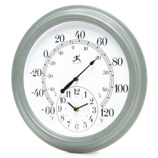 The Contra Outdoor Wall Clock / Thermometer