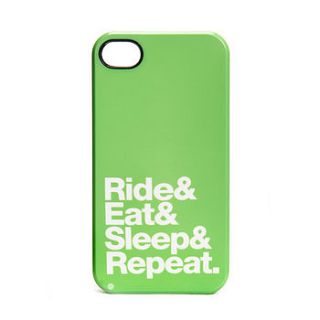 'ride and eat and sleep…' iphone case by anthony oram