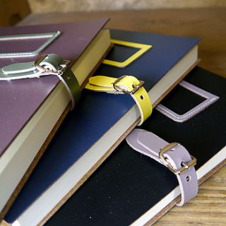 personalised leather journal with buckle by deservedly so