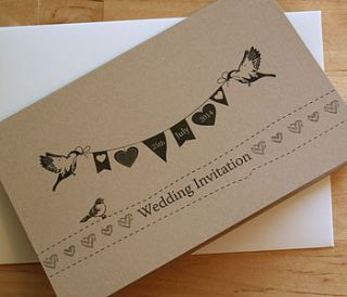 molly wedding stationery   bunting and birds by chandler invitations