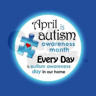 April Every Day (B) 3" Lapel Sticker (48 pk) by autismthings