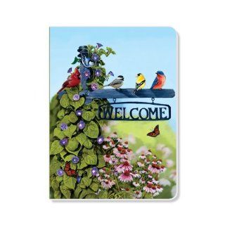 ECOeverywhere Welcome Birds Journal, 160 Pages, 7.625 x 5.625 Inches, Multicolored (jr12256)  Hardcover Executive Notebooks 