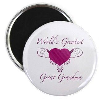 Worlds Greatest Great Grandma (Heart) Magnet by thepixelgarden