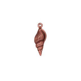 TierraCast Antique Copper (plated) Large Spindle Seashell Charm 8x24mm Charms