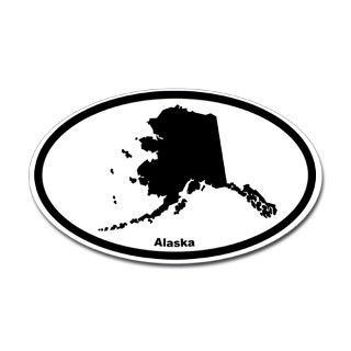 Alaska State Outline Oval Decal by cowboy2023