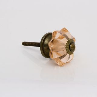 small pink melon glass knob wot antique fittings by trinca ferro