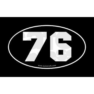 #76 Euro Bumper Oval Sticker  Black by autoovals