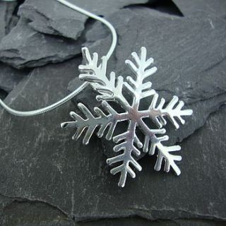 silver snowflake pendant by summer and silver