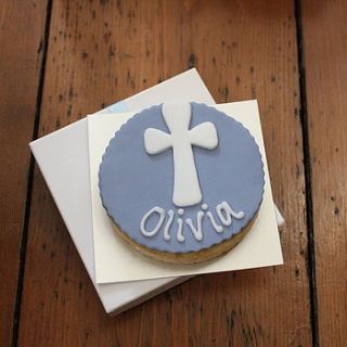 christening/first communion cake card by yummycard