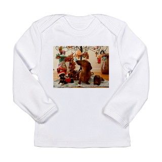 Christmas Dachshund (Ver2) Long Sleeve Infant T Sh by debi_cady