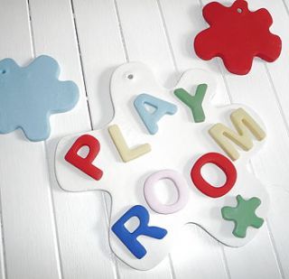 playroom splat plaque by i love vera