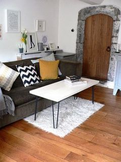 coffee table with hairpin legs by peastyle