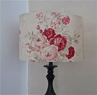 large standard lamp drum shade in your fabric by rosie's vintage lampshades