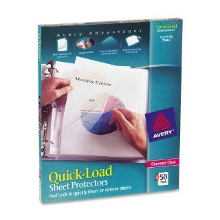 Quick Top & Side Loading Sheet Protectors, Letter, Diamond Clear, 50/Box, Sold as 1 Box 
