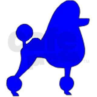 Oval Bumper Sticker (50) Blue Poodle by PoodleProducts