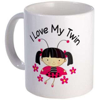 I Love My Twin Ladybug Mug by mainstreetshirt