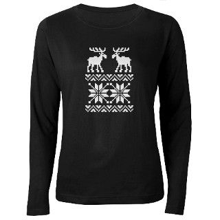 Moose Sweater Christmas Pattern T Shirt by SmokingKipper