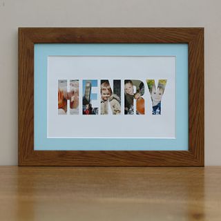 personalised framed photograph 'boy' print by imagine photowords & craft kits