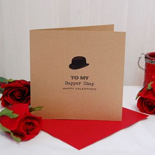 old chap vintage valentines card by made with love designs ltd
