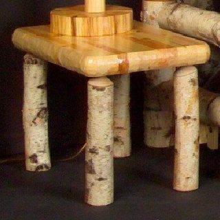 Northland Birch Log End Table  