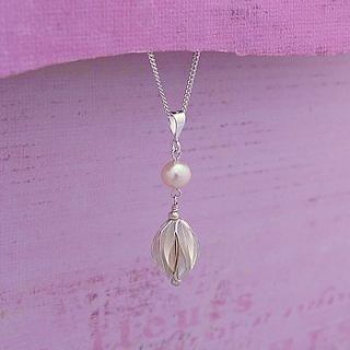 sterling silver and pearl necklace by indivijewels