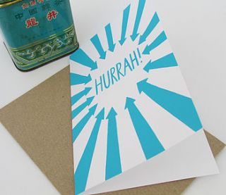 'hurrah' card by alison hardcastle