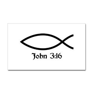 John 316 Fish Rectangle Decal by cpgraphics