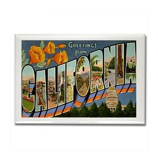 Greetings from California II Rectangle Magnet by zoomwear