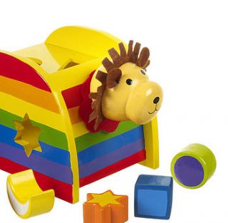 rainbow lion shape sorter by posh totty designs interiors