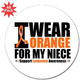 I Wear Orange For My Niece Round Sticker by hopeanddreams