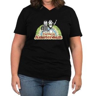 Big In Amsterdam Womens Plus Size V Neck Dark T S by simpleadventure