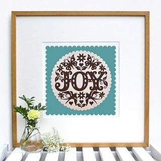 'joy' print by snowdon design & craft