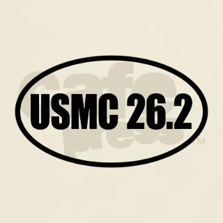 26.2 USMC Marathon Oval T Shirt by itsalloval