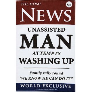 news man linen tea towel by ulster weavers