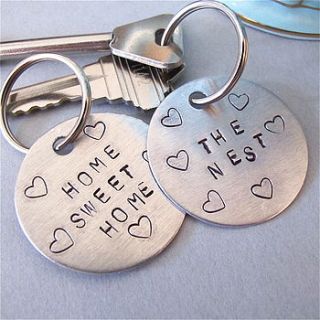'home sweet home' personalised key ring by edamay
