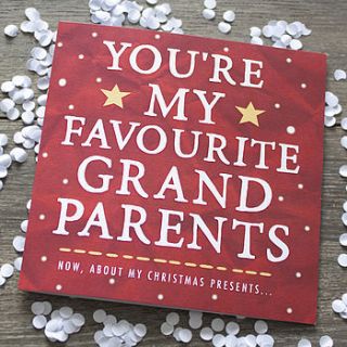 'you're my favourite grandparents' card by zoe brennan