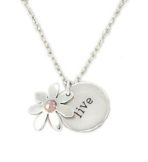 Far Fetched Sterling Silver & Copper Daisy / Live Necklace Pendant Necklaces Jewelry