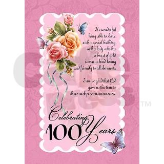100 years old greeting card   roses and (Pk of 10) by MoonlakeDesigns