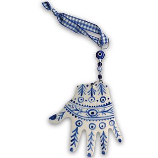 ceramic hand shape hanging decoration by roelofs & rubens